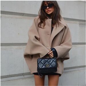 New Zara camel coat jacket